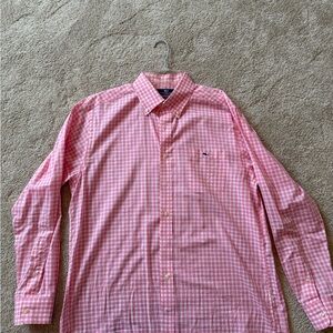 Vineyard Vines Pink Gingham Button Down Shirt